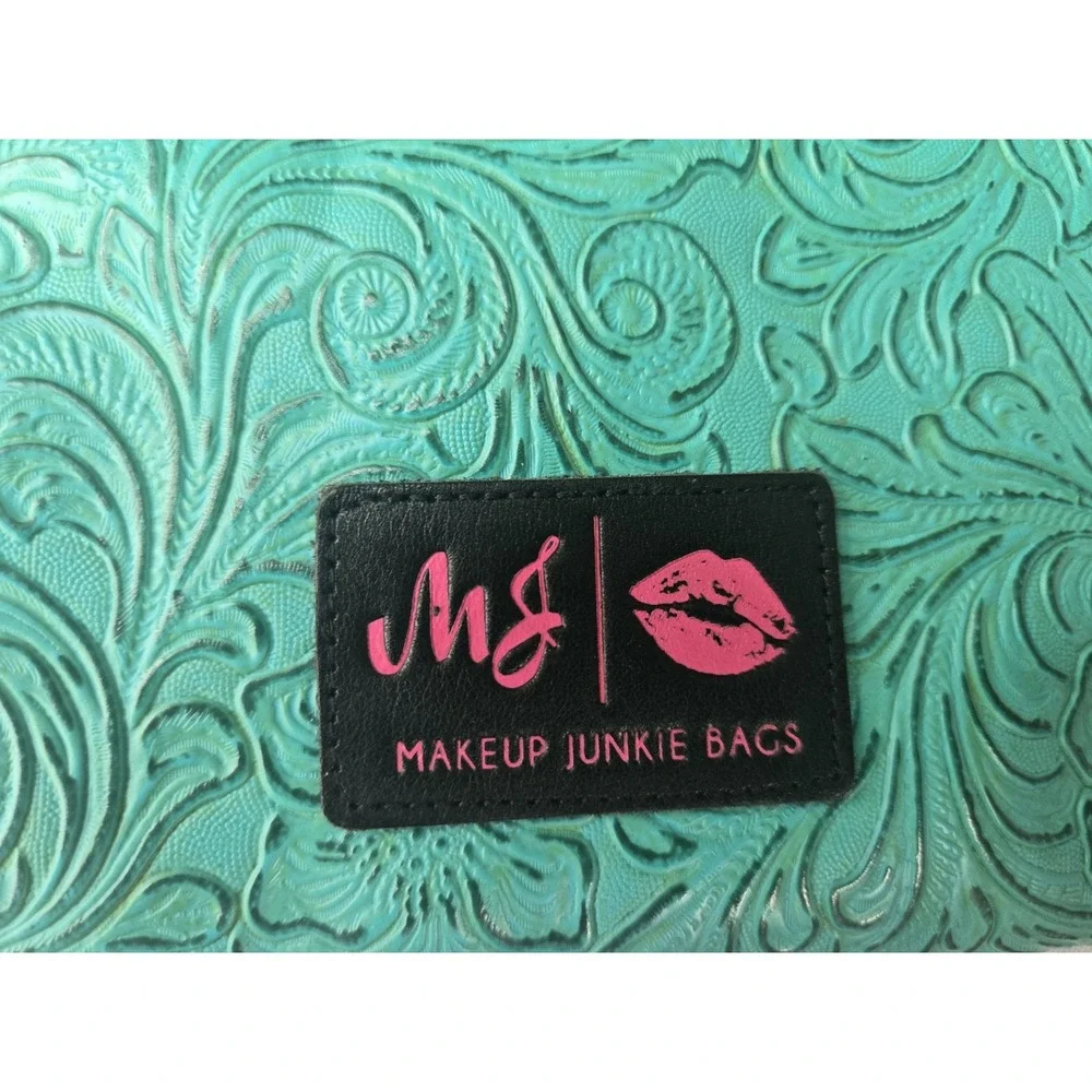 Makeup Junkie Bags Turquoise Dream Crossbody Clutch Tooled Western Floral Boho